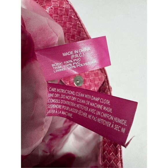 Pink Large Capacity PU Portable Shoulder Bag Tote - Picture 5 of 15